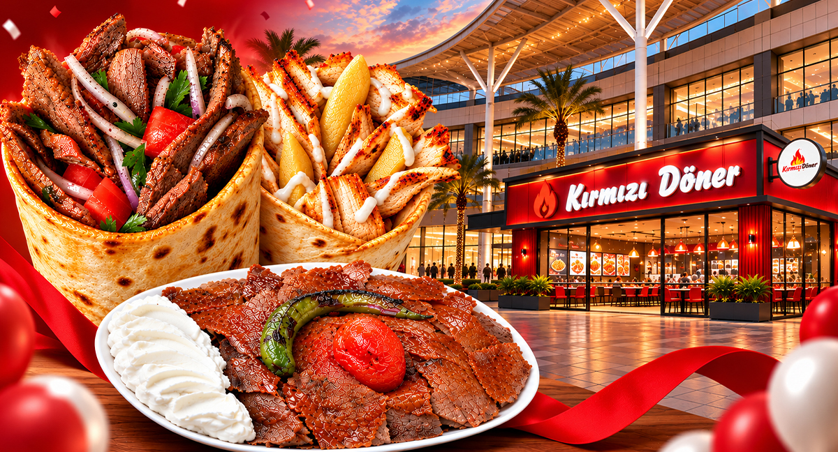 Türkiye'nin sevilen markası Kırmızı Döner, Hatay'da 8. şubesi ile Kırıkhan Pamuk Park Avm'de hizmet vermeye başladı.